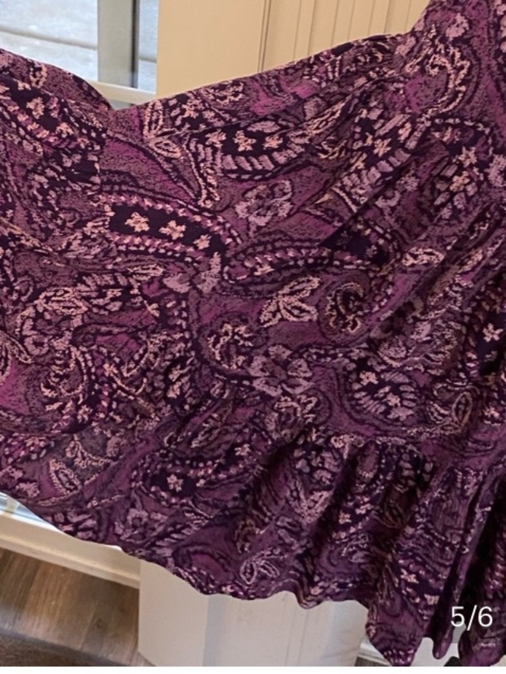 Women's Purple Paisley Tiered dancing Skirt by Two Stepping Designs - Picture 5 of 7